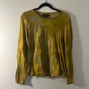 90s Yellow Tie Dye Long Sleeve